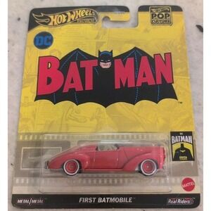 2024 - Hot Wheels - Premium Pop Culture - DC Comics - Batman First Batmobile Red